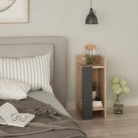 Velador Minimalista Dallina Duna/Negro TU MESITA
