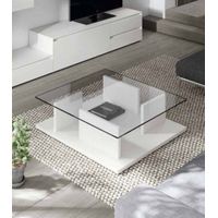 Mesa de Centro Contemporánea Marfil Blanco 90cm