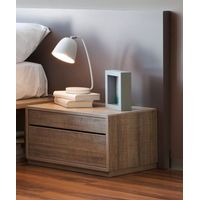 Mesa de Noche Velador Juana Moderno Marrón Claro