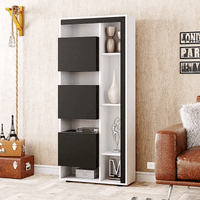 Estante Multifuncional Shantal color Negro/Blanco TU MESITA 3 puertas