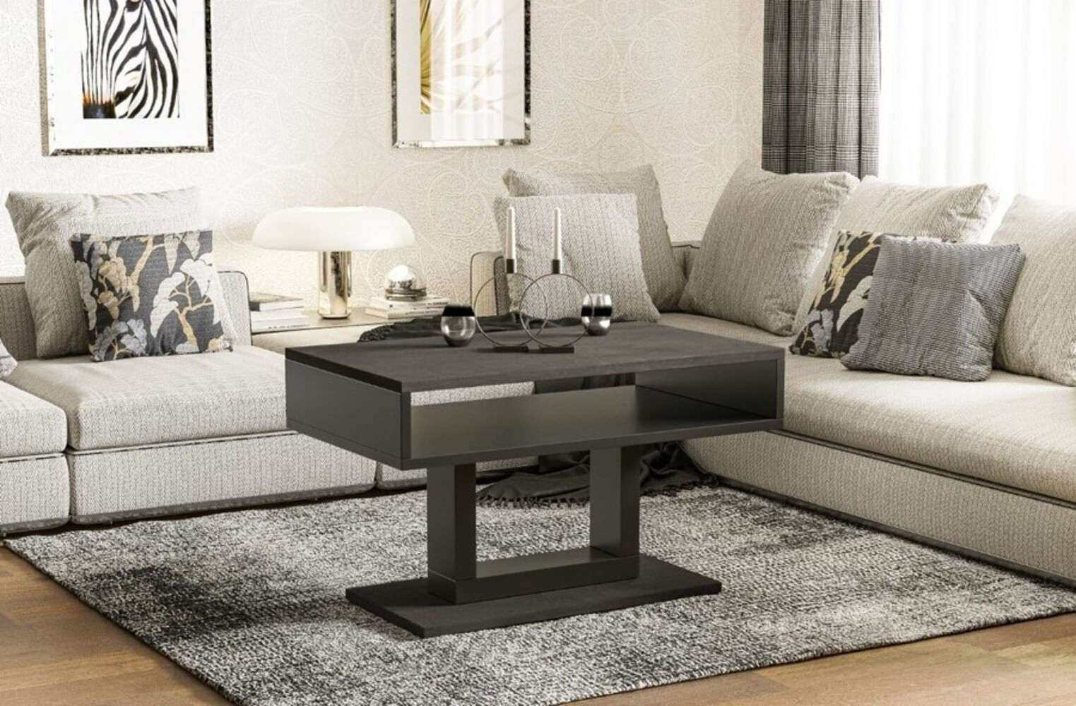 Mesa de Centro Moderna Isidra color Negro TU MESITA