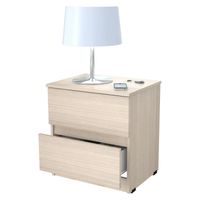 Velador Moderno Pierina Arena 2 Cajones