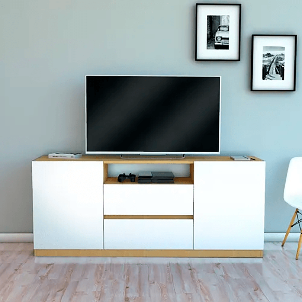 Mesa de TV Mercedes Blanco/Oak 160 cm