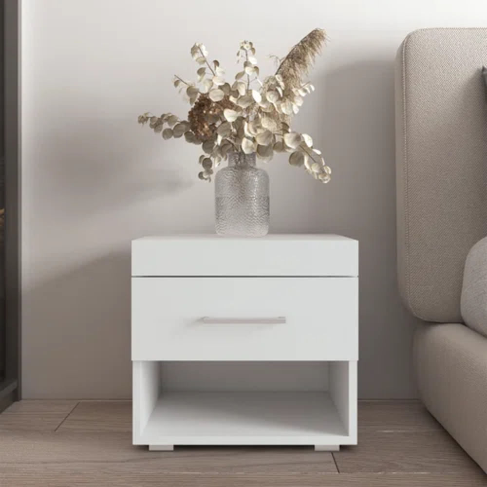 Mesa de Noche 1 cajón Tokyo color Blanco TU MESITA