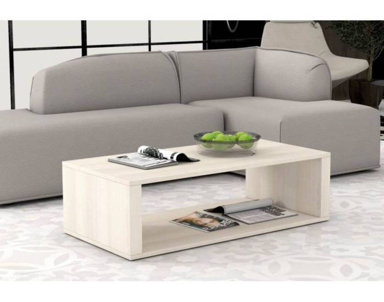 Mesa de Centro Minimalista Mare Blanco