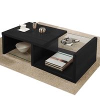 Mesa de Centro Moderno Melamine Negro