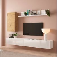 Juego de Muebles para TV flotantes Trenner color Blanco/Duna TU MESITA