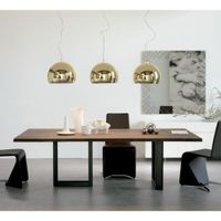 Mesa de Comedor Contemporánea Maka Marrón-Negro 200cm
