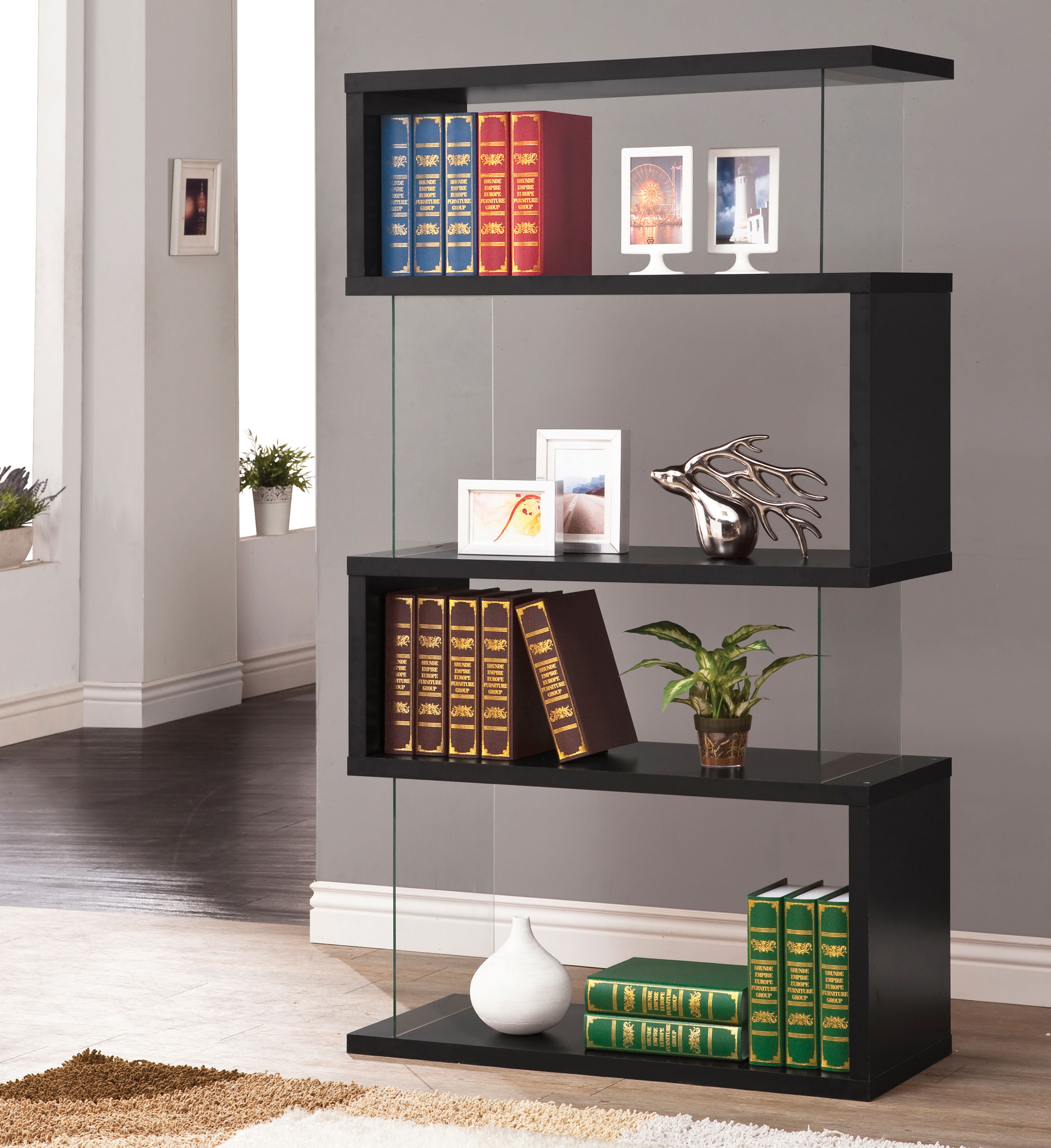 Estante Contemporáneo Marqué Negro 160cm