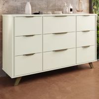 Cómoda moderna Nueve cajones Olivia color Blanco TU MESITA