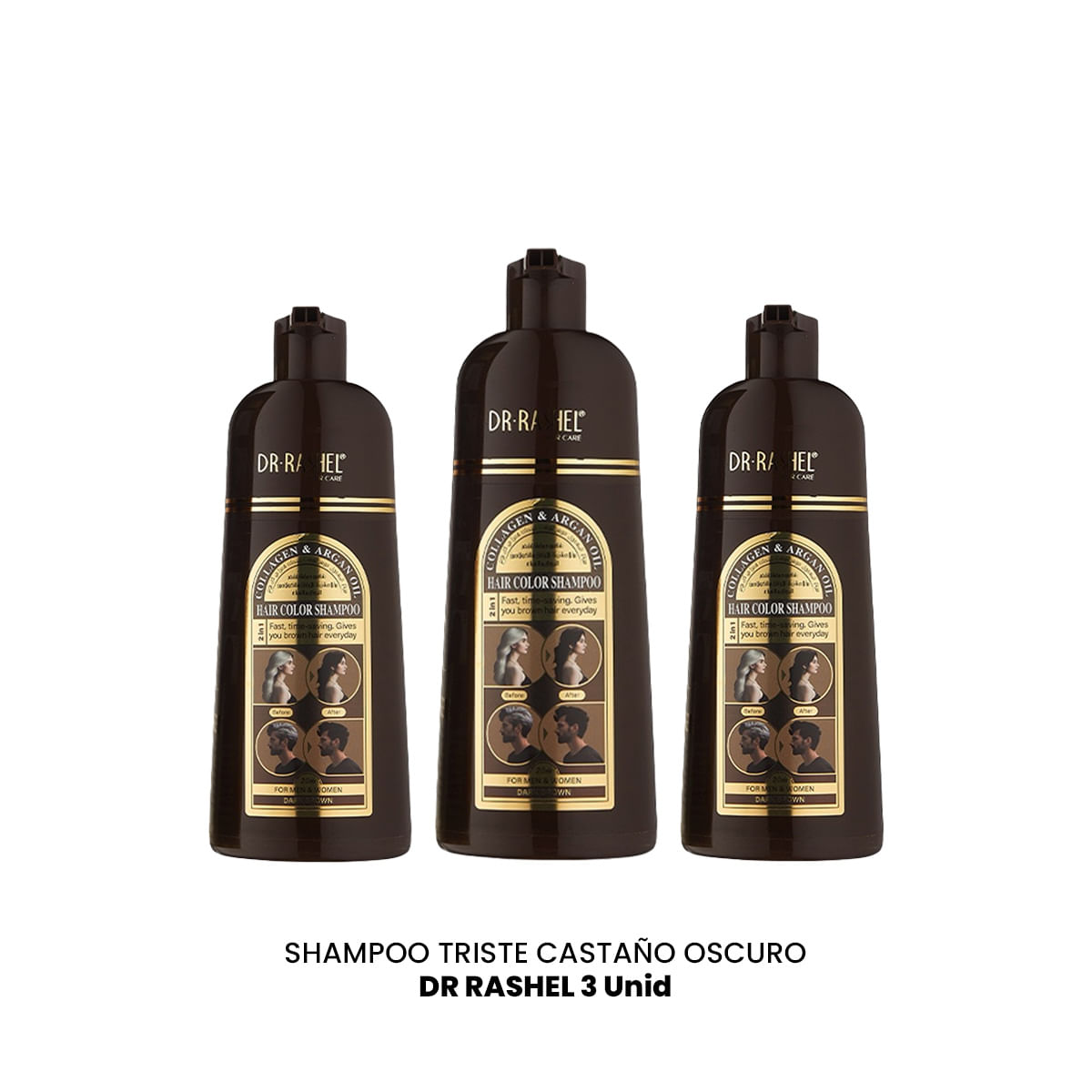 Shampoo Castaño Oscuro Dr Rashel 3Und