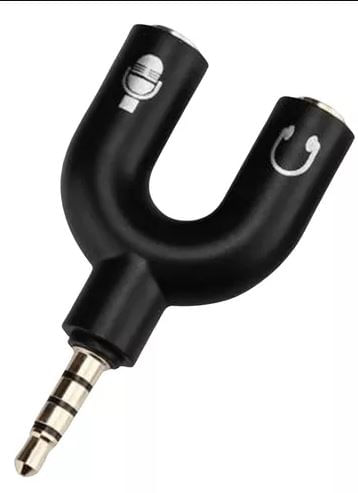ADAPTADOR JACK DIVISOR DE AUDIO Y MICRÓFONO 35MM