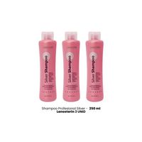 Shampoo Profesional Silver 250ml lanosterin 3 Unid