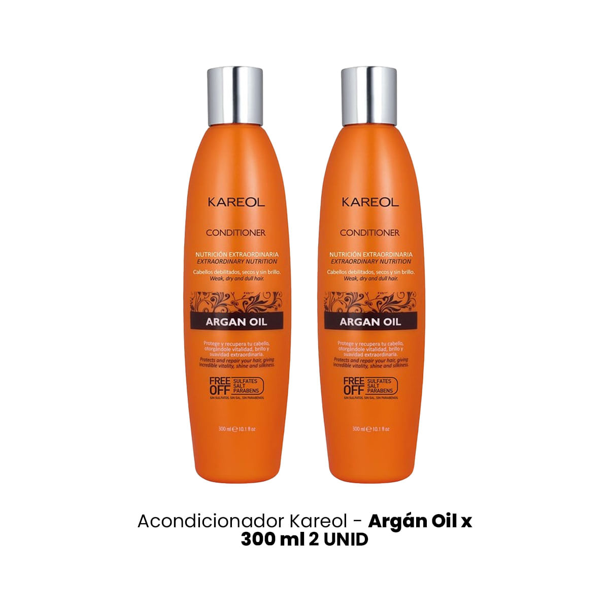 Acondicionador Kareolargán Oil x 300ml 2 Unid