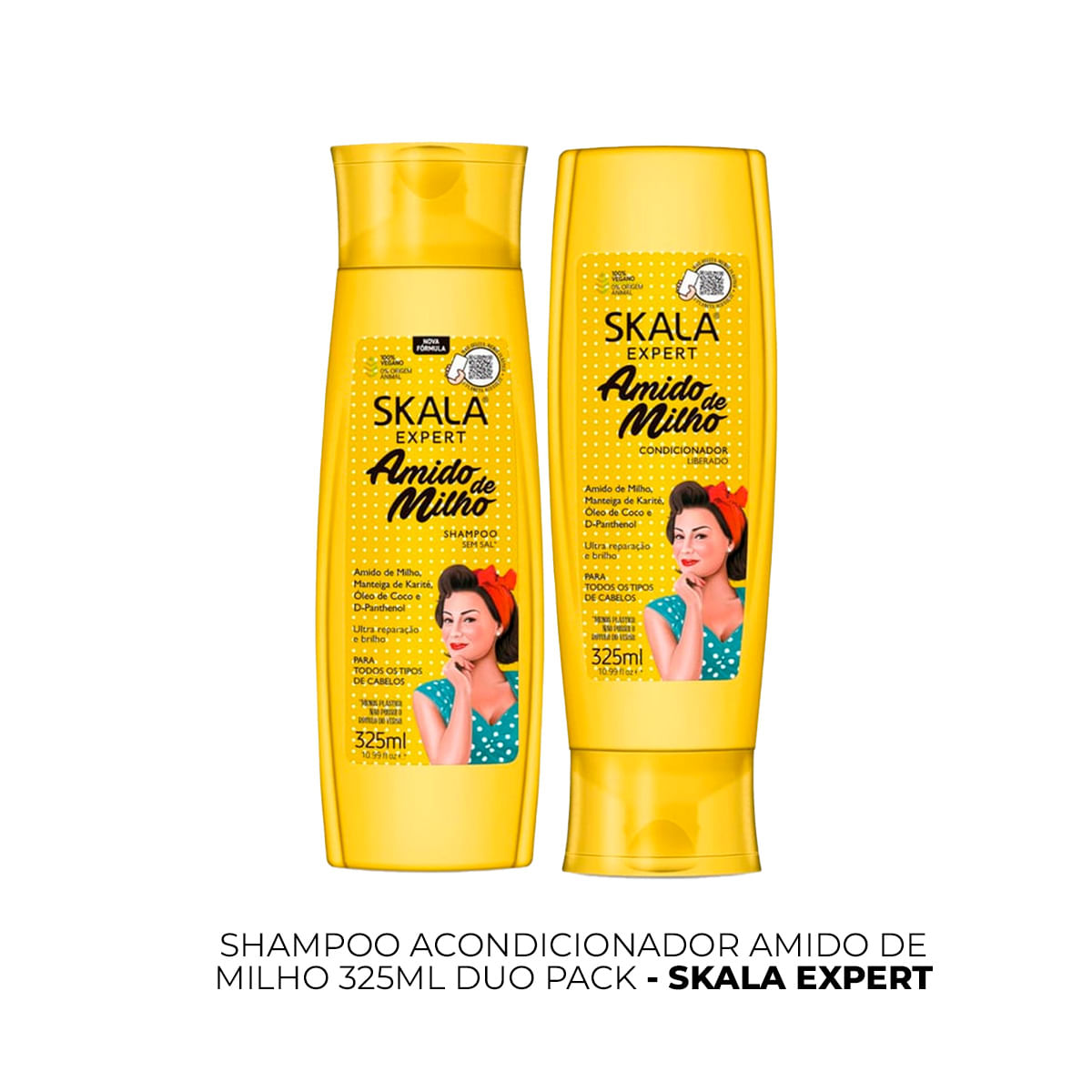 Shampoo 325ml + Acondicionador Amido De Milho x 325mlskala