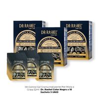 Shampo 2En1 Colag y Aceite Argan Rashel Color Negro x 10 Sachets 3U