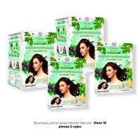 Shampoo Pinta Canas Marrón Oscuro Dexe 10 Piezas 2 Cajas