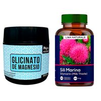 Glicinato de Magnesio 200 g + Silimarina 100 Cápsulas Lima Naturals