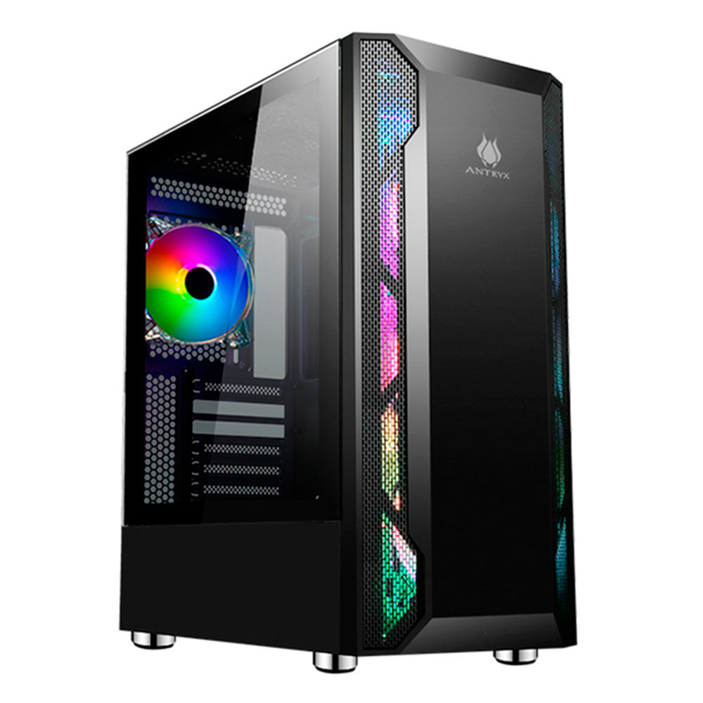 Case Gamer Antryx RX430 Black Cinta LED RGB S/Fuente