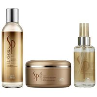 Shampoo con Aceite de Argán 200ml + Mascarilla + Elixir Wella Luxe Oil Keratin
