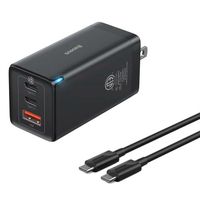 Cargador de carga rápida Baseus de 65w GaN5 Pro 2c+u 65w US NEGRO