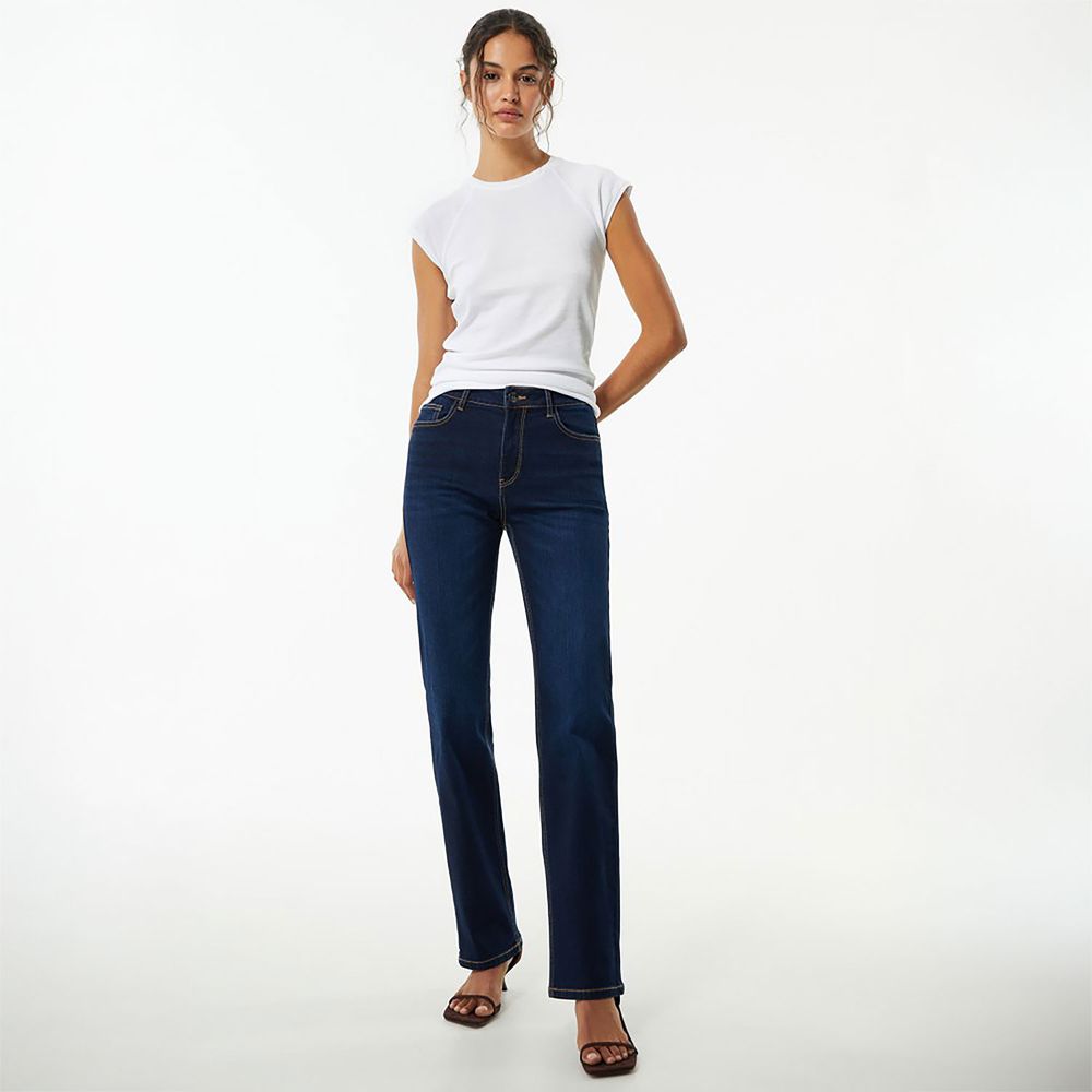 Jeans Regular High Sfera Mujer Azul Oscuro