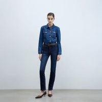 Jeans Recto Básico Sfera Mujer Azul Oscuro
