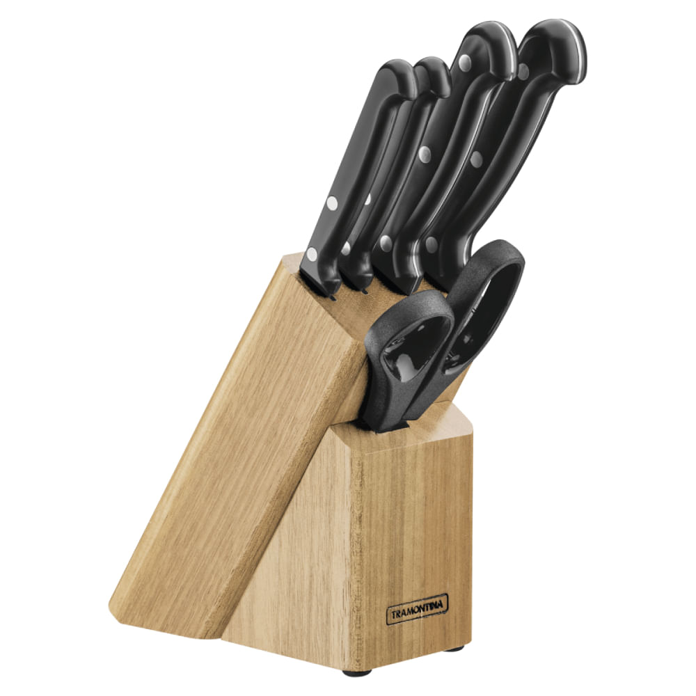 Juego de Cuchillos Tramontina Ultracorte 6 Piezas con Soporte de Madera 23899060