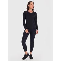 Polo Manga Larga Para Mujer First Layer Mesh Negro Bsoul