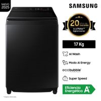 Lavadora Samsung AI Wash EcoBubble™ 17kg Negra WA80F17S8BPE