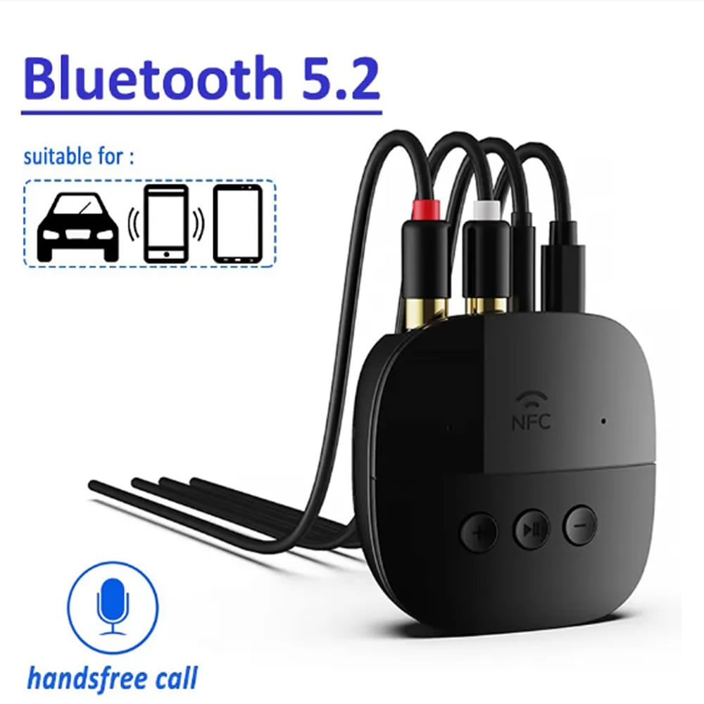Receptor de Audio Bluetooth 5,2,Conector AUX 3,5mm.