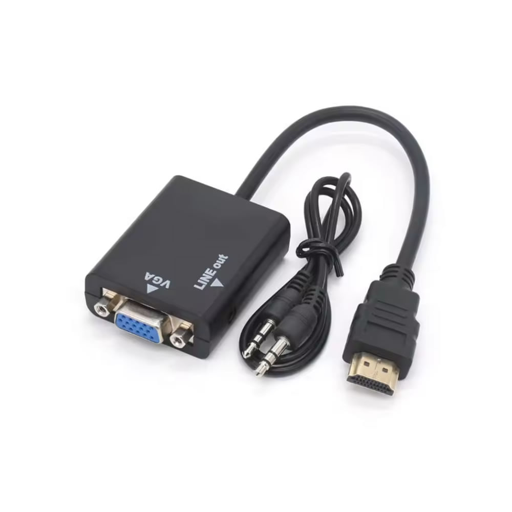 Adaptador HDTV a VGA con Audio HDTV macho a VGA hembra 1080P