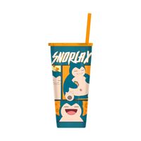 Pokemon Vaso Acrilico Snorlax Con Sorbete