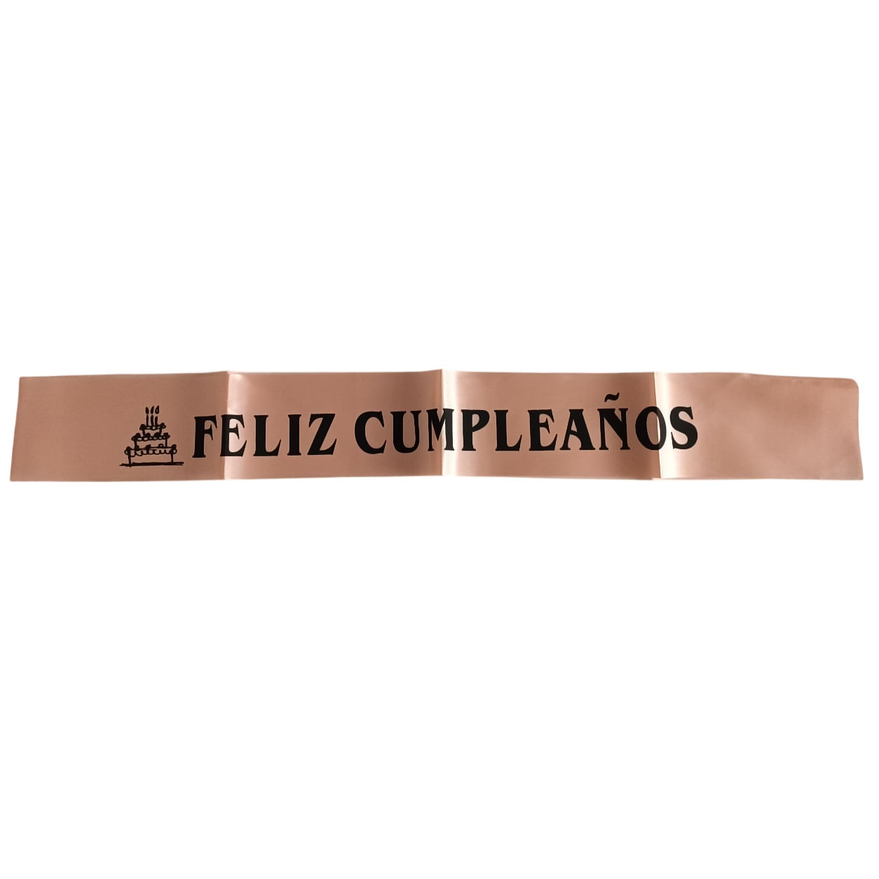 Banda feliz cumpleaños fiesta oro rosa