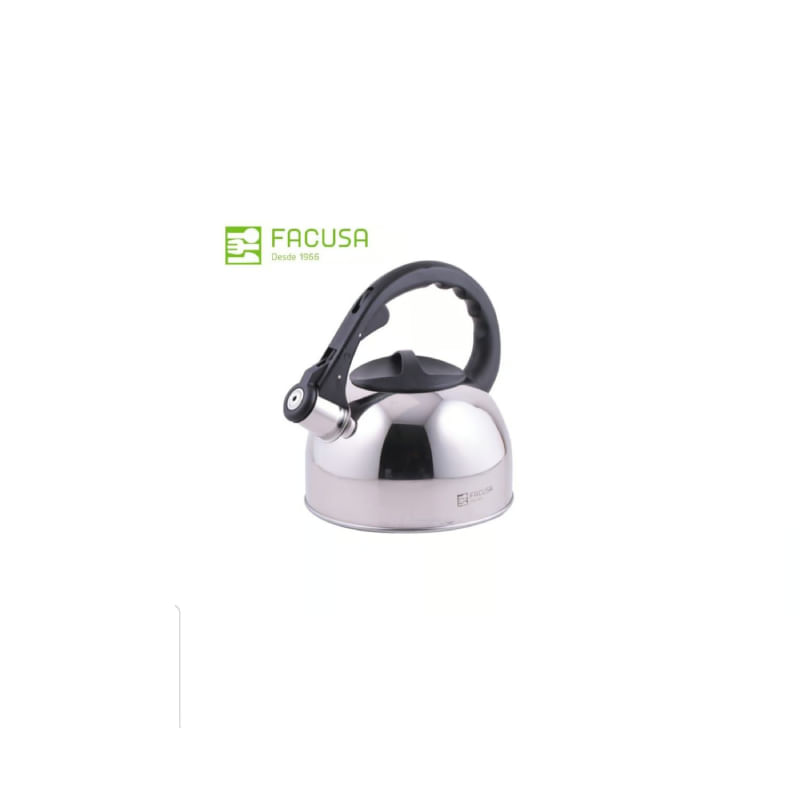 Tetera acero inoxidable Facusa de 2.5 litros con silbador Facusa