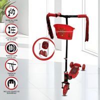 Scooter para Niños con Kit de Protección «FUNNY RIDE» Rojo