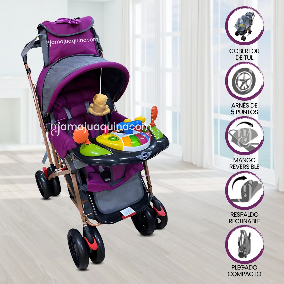 Coche Cuna «SHABERT GOLD» Azul