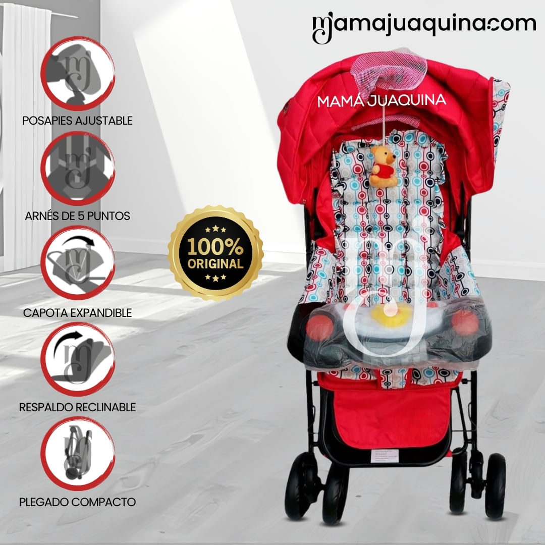 Coche Cuna «GAMBITE» Rojo