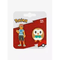 POKEMON ASH Y ROWLET PIN SET