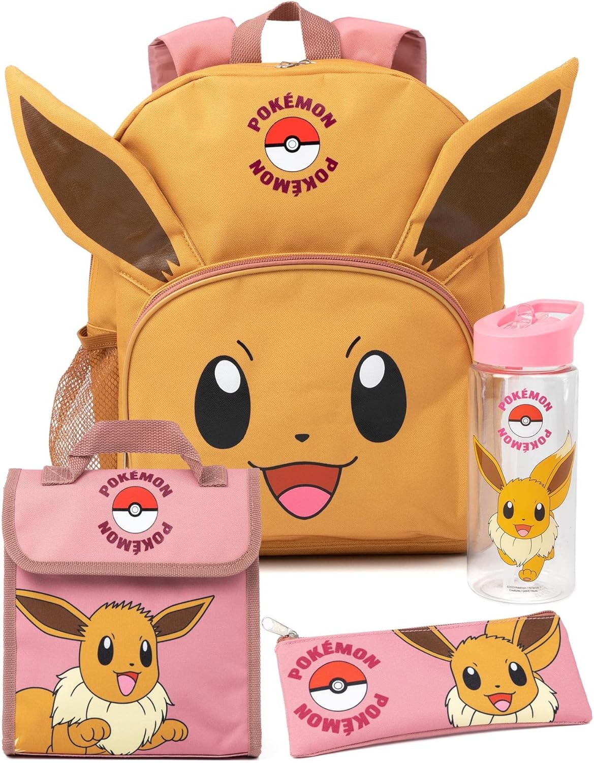 POKEMON MOCHILA EEVEE SET COMPLETO CON TOMATODO