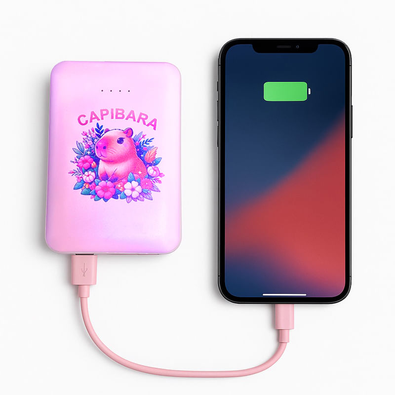 POWER BANK DE CAPIBARA - ROSADO