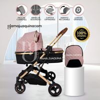 Coche Moisés Francés con Mochila  «GOLDEN II» Edición Limitada Rosa