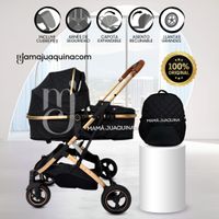 Coche Moisés Francés con Mochila  «GOLDEN II» Edición Limitada Negro