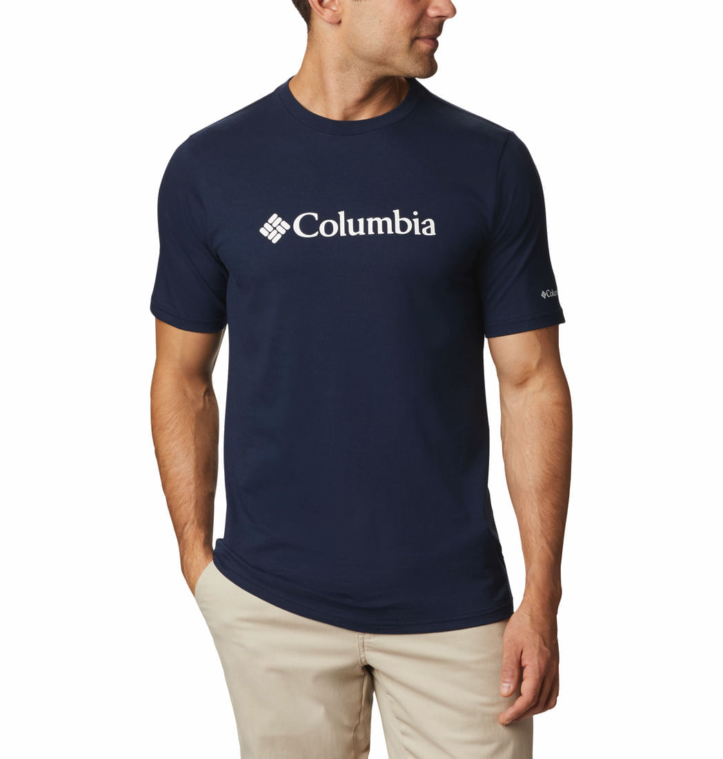Polo Para Hombre Manga Corta CSC Basic Logo™ Azul Columbia