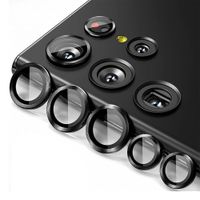 Protector de cámara para Samsung Galaxy S25 Ultra, borde negro, vidrio