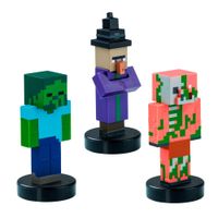Minecraft Figura Timbre Pack 3 Und Zombie