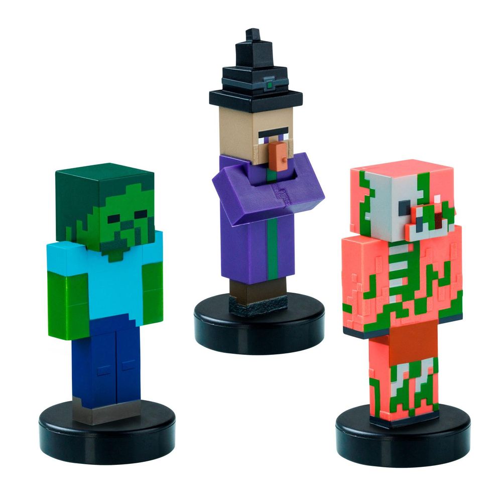 Minecraft Figura Timbre Pack 3 Und Zombie