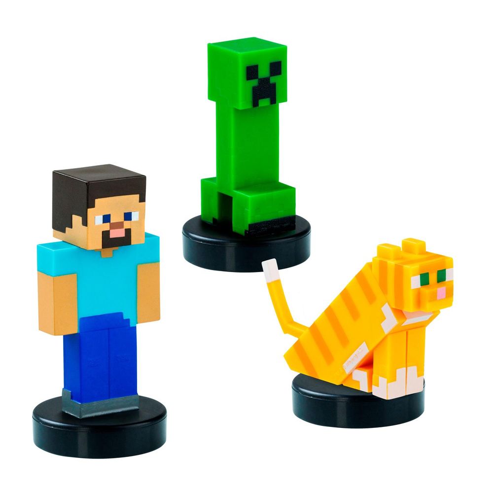 Minecraft Figura Timbre Pack 3 Und Steve