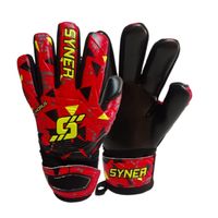 GUANTES PARA ARQUERO DE FÚTBOL HORUS SYNER ROJO TALLA 5