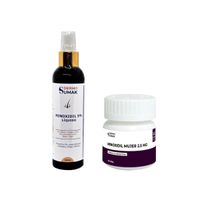 MINOXIDIL 5% EN LIQUIDO 120ML + Minoxidil 2,5mg x 60 Caps